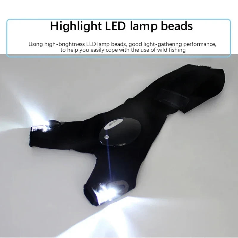 LED Fingerless Flashlight Gloves
